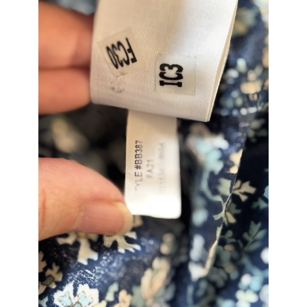 J.CREW Womens Paisley Poplin Cotton Long A-Line Dress Sz 4 Boho Prairie Cottage - Picture 9 of 12
